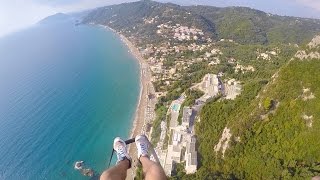 Paragliding in Agios Gordios Corfu  September 2016 Hero4 Silver [upl. by Ahselyt]