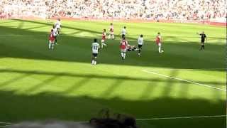 Arsenal Bacary Sagna scores against Tottenham [upl. by Worthington]