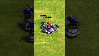 Elite Teutonic Knight vs 8 Halberdiers AoE2 Shorts [upl. by Meggie]