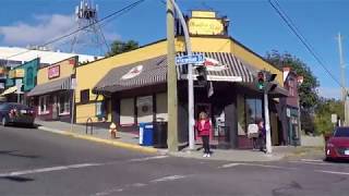 Nanaimo BC  Driving in Downtown  City Centre  Vancouver Island  Western Canada [upl. by Aisatal]