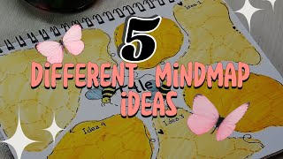 5 different mindmap ideas ✨✨ [upl. by Iredale398]