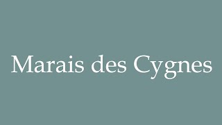 How to Pronounce Marais des Cygnes Swan Marsh Correctly in French [upl. by Neely382]