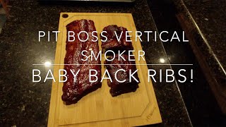 Pit Boss Vertical Smoker Baby Back Ribs [upl. by Elocyn504]