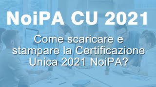 NoiPa CU 2021 area riservata come scaricarlo [upl. by Kcid]