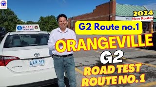 Orangeville G2 Road Test Route no 1  2024 [upl. by Eadrahs839]