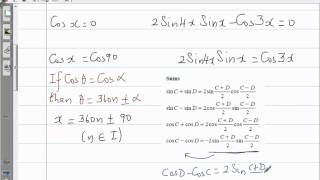 Solving trig equation Sin 4x Sin 2x  Cos 3x Cos x [upl. by Aissak]