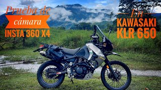 Kawasaki Klr650 prueba de cámara Insta 360 x4 [upl. by Yentihw614]