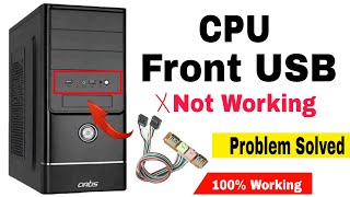 CPU Front USB Ports Not Working  Fix USB Port Not Working [upl. by Schinica]