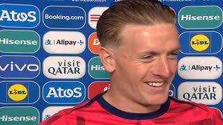 Jordan Pickford Post Match Interview England vs Switzerland 11 [upl. by Audrye]