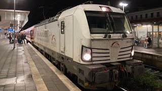 Vertrek txlogistik peace movement vectron met euro expres wagons van Münster hbf in richting bremen [upl. by Armbrecht514]