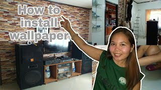 HOW TO INSTALL WALLPAPER tagalogquick amp easy steps  PHILIPPINES [upl. by Anelehs373]