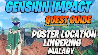 Genshin Impact  Four Poster Location Quest in Mondstadt [upl. by Eylrahc]