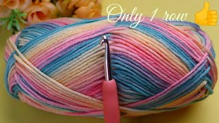 Only 1 ROW ⚡ Very Easy Stylish and Pretty Crochet Pattern New fast crochet designs for beginners [upl. by Oninrutas]