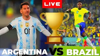 ARGENTINA VS BRAZIL LIVE  CONMEBOL  SOUTH AMERICA QUALIFIERS  FULL MATCH TODAY  WATCH ALONG [upl. by Yssep561]