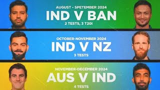 India Full Schedule after Srilanka Series 2024  Date Time and Venue [upl. by Garvin]