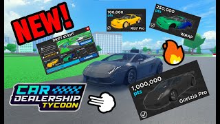 🔥NEW Drift Update in CDT💨 Roblox  Car Dealership Tycoon [upl. by Akcirehs]