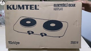 Kumtel’den satın aldığımız Kumtel Hotplate İkili Elektrikli Ocak kutu açılımı amp kurulum videosu🙋‍♀️ [upl. by Heffron]