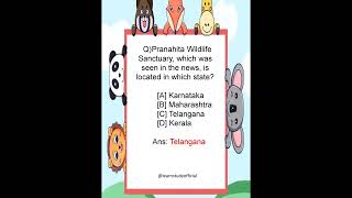 which state the Pranahita Wildlife Sanctuarylearnstudyofficialgkeveryday gkquizshortsenglish [upl. by Lucie]