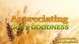 Appreciating the Gods Goodness [upl. by Brunhilde]