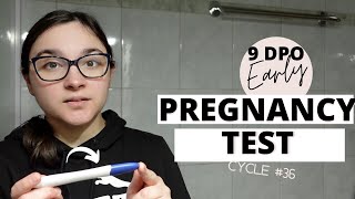 Early Pregnancy Test at 9 DPO  Faint line is still there  TTC Baby 3 Cycle 36 [upl. by Niarfe808]