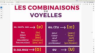 Las combinaciones de vocales en francés francisation français frances [upl. by Jilly]