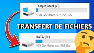 TUTO  Comment DÉPLACER des fichiers du DISQUE C vers le DISQUE D [upl. by Ihsakat799]