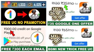 🔴Guaranteed 5X UC Trick  Free 300 Credit On Google Play Explain Google One App  Live Proof [upl. by Lalise795]