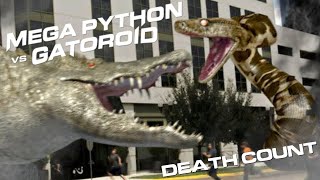 Mega Python Vs Gatoroid 2011 Death Count [upl. by Aitnom401]