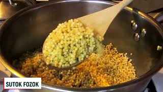 Tarhonya Készítése  Tarhonya Pasta how to cook  Sutok Fozok [upl. by Ahsin]