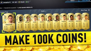 HOW TO MAKE 100K COINS A DAY ON FIFA 22  FIFA 22 TRADING TIPS [upl. by Hsitirb886]