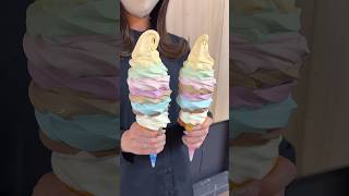 老舗アイス屋の日本一大きい8段ソフトクリーム🍦ひとつひとつのフレーバーがしっかり味が違うから意外とぺろっと食べれた！ 東京グルメ [upl. by Andaira775]