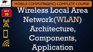 L30 Wireless Local Area NetworkWLAN Architecture Components Application  Mobile Computing [upl. by Eikciv]