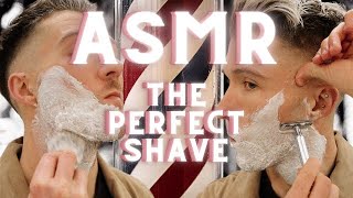 The Perfect Double Edge Safety Razor Shave ASMR In A Barbershop [upl. by Chad110]