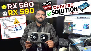 How to Fix AMD Radeon Drivers Conflict Yellow Error For Windows 710  RX 580 Drivers Error Solution [upl. by Eisse373]