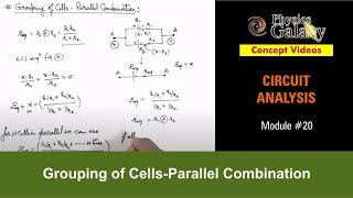 Class 12 Physics  Circuit Analysis  20 Grouping of CellsParallel Combination  For JEET amp NEET [upl. by Neelyaj324]