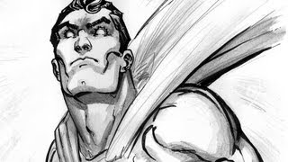 Drawing amp Inking MAN OF STEEL with Freddie Williams II [upl. by Alisan]