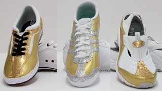 Gold Sneakers How to Make Your Own with Manhattan Wardrobe Supply [upl. by Guttery202]