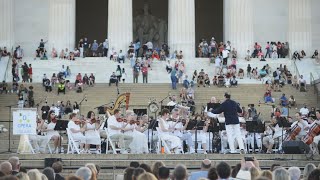 Italian Opera brings soothing sounds and a peaceful theme to the Lincoln Memorial [upl. by Retsae]