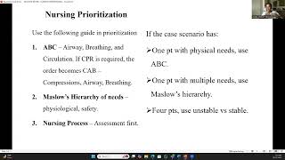 NCLEXRN REVIEW NURSING PRIORITIZATION part 1 [upl. by Kristof]