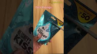 🍫 HERSHEYS KISSES COOKIES N CREME  RATING shorts [upl. by Ahsienad1]