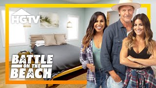 Making the MOST AMAZING Bedroom Suite  Battle On The Beach  HGTV [upl. by Sivatnod]