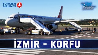 EFSANE YUNAN ADASINA İNDİK  ✈️ LTBJ  LGKR MSFS2020  Turkish Airlines A321 [upl. by Vihs]