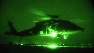 Night Vision – Military MEDEVAC Helicopter Night Flight And Hoist Training [upl. by Corella]