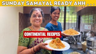 Sunday Samayal Ready ah  Continental Food Pasta Spaghetti Garlic Bread Recipes and more [upl. by Birgit]