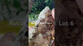 Rutile in Quartz Lot 6 58 crystals quartz minerals rutile quartz ile [upl. by Astri]