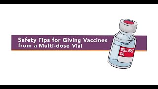 MultiDose Vaccine Vial Injection Safety Tips [upl. by Cart]