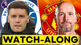 Brighton vs Manchester United LIVE WatchAlong  Fan REACTION [upl. by Lirrehs]