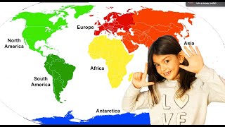 7 Continents song Gloria sang the famous Hopscotch song Preschool songs Nursery RhymesKids Songs [upl. by Rufina]