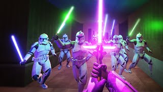 Fighting an ENTIRE CLONE ARMY in VR [upl. by Rozanne]