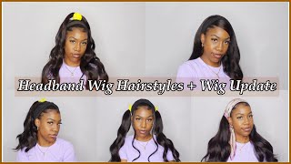 HOW TO STYLE BODY WAVE HEADBAND WIG  3 MONTH WIG UPDATE [upl. by Adyol549]